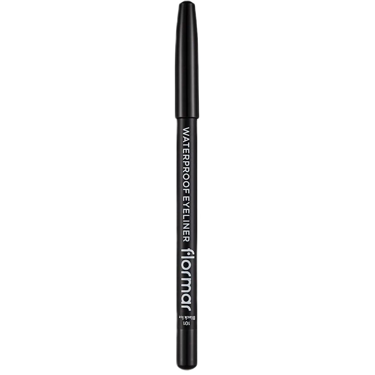 Водостійкий олівець для очей Flormar Waterproof Eyeliner відтінок 101 (Black Ice) 1.14 г - фото 1