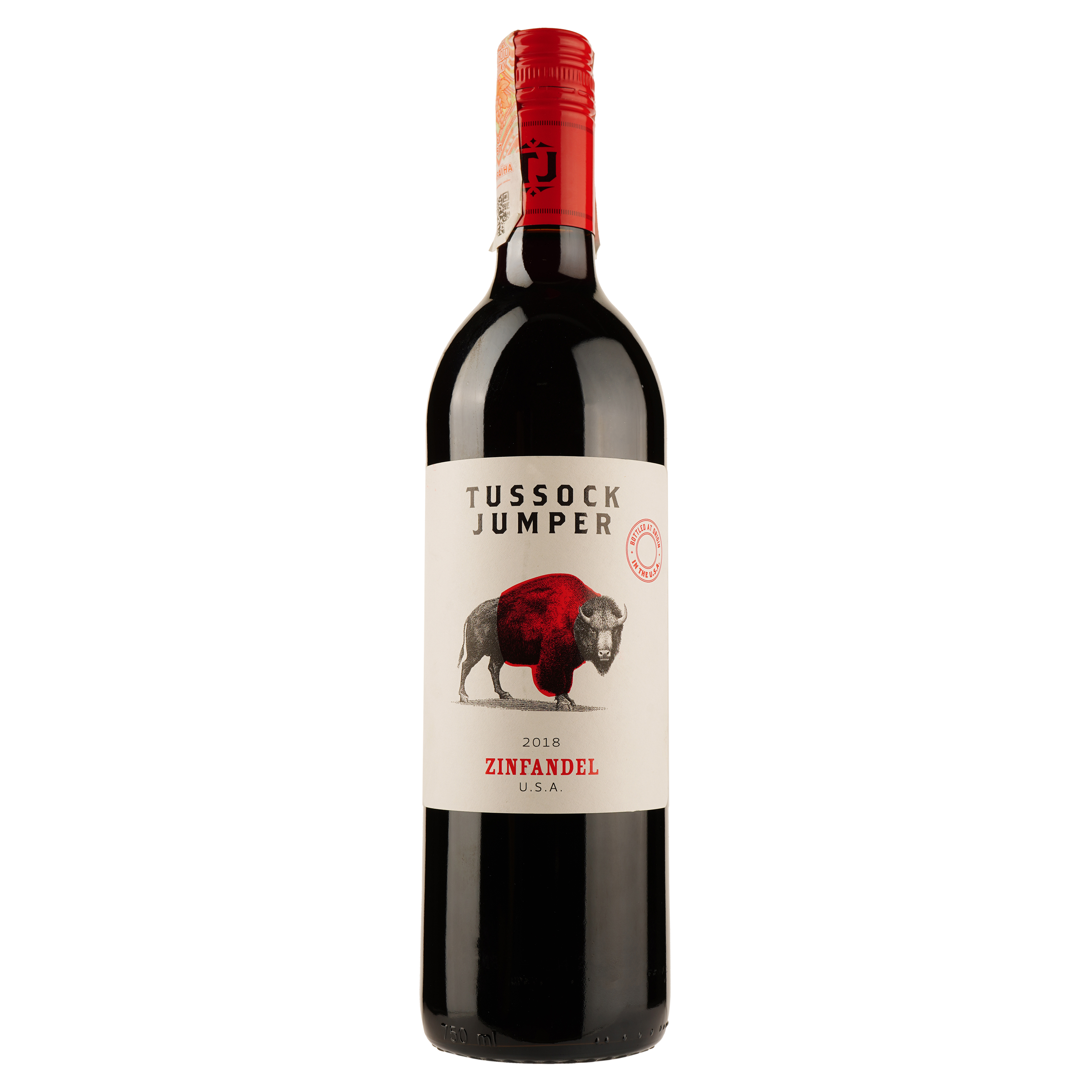 Вино Tussock Jumper Zinfandel, красное, сухое, 0,75 л - фото 1