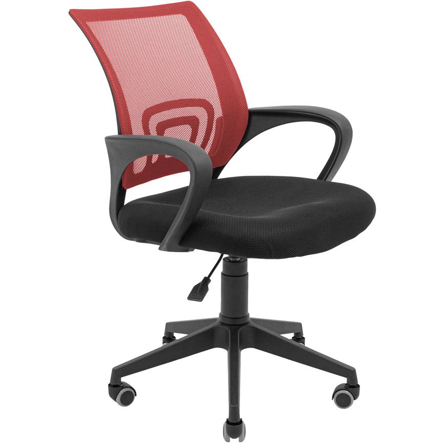 Кресло офисное Richman Спайдер Ю Пластик Пиастра сетка черный + красный (RCM-1094) - фото 1