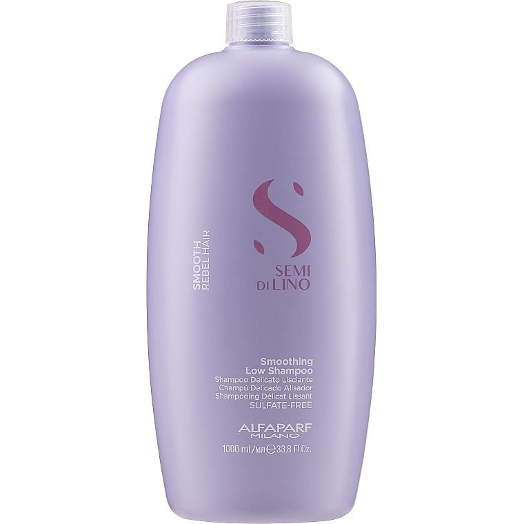 Бессульфатный шампунь для разглаживания волос Alfaparf Milano Semi Di Lino Smooth Smoothing Low Sulfate Free Shampoo, 1000 мл - фото 1