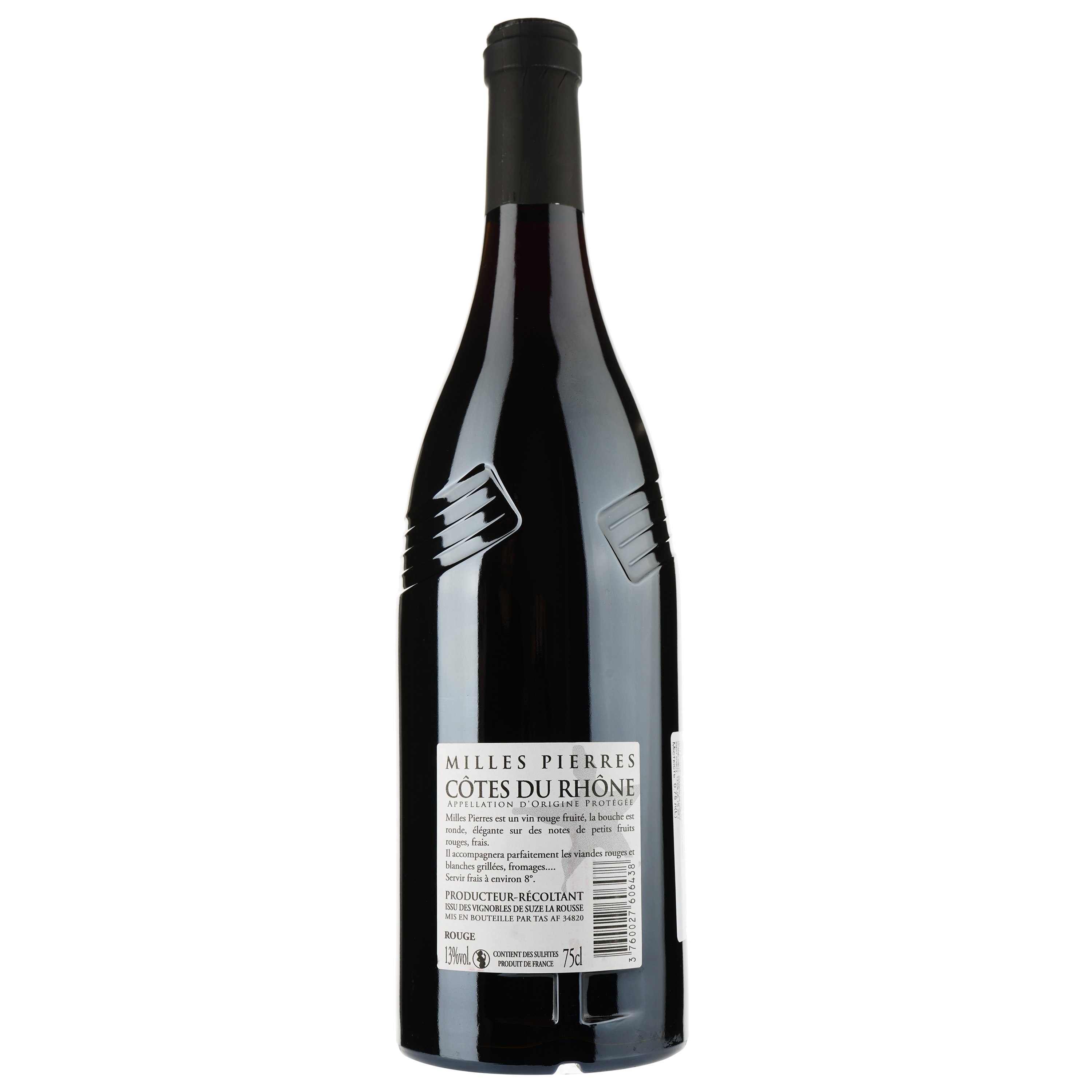 Вино Milles Pierre Rouge 2015 AOP Cotes du Rhone, красное, сухое, 0,75 л - фото 2