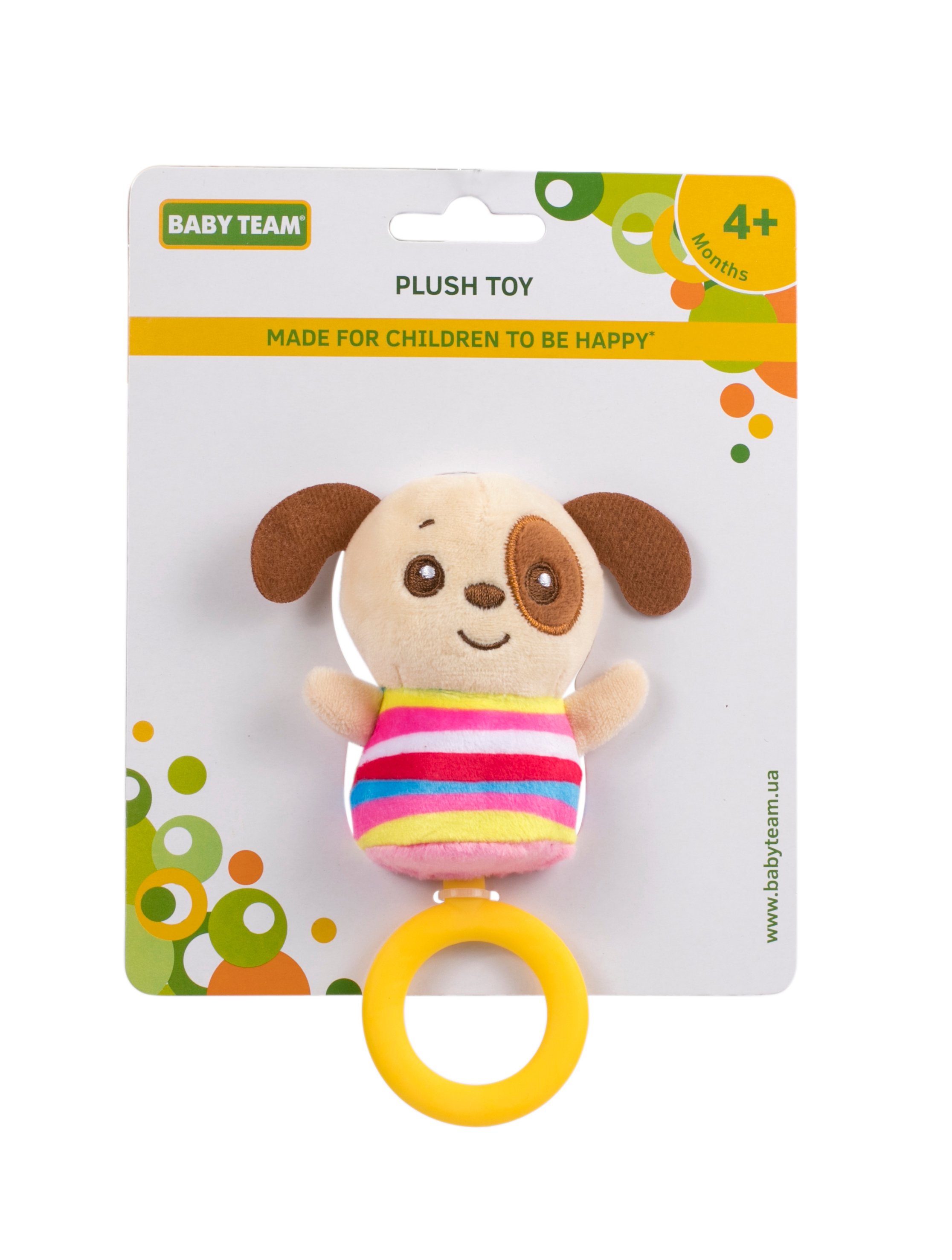 М'яка іграшка з кільцем-гризунком Baby Team Цуценя (8512_Собачка) - фото 2