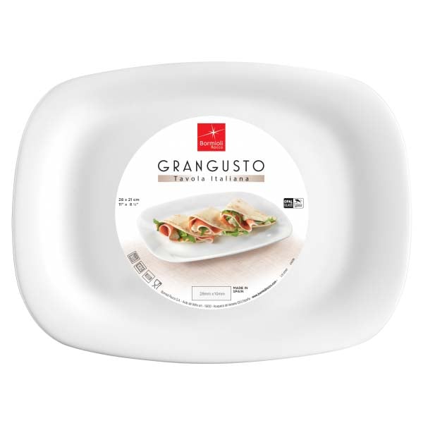 Блюдо для лаваша Bormioli Rocco Grangusto, 28х21 см, білий - фото 1