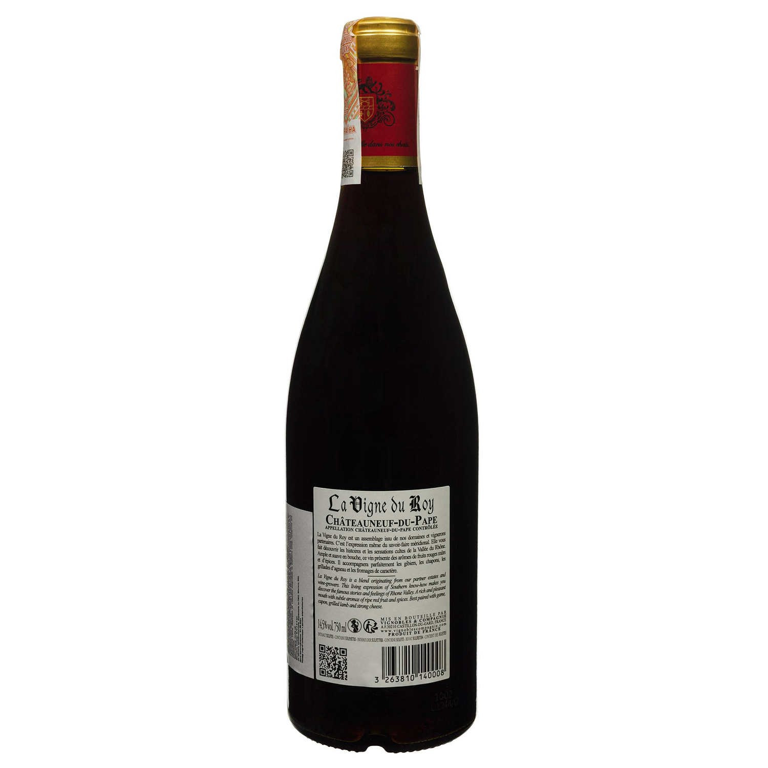 Вино La Vigne du Roy Chateauneuf-du-Pape, красное, сухое, 0,75 л - фото 2