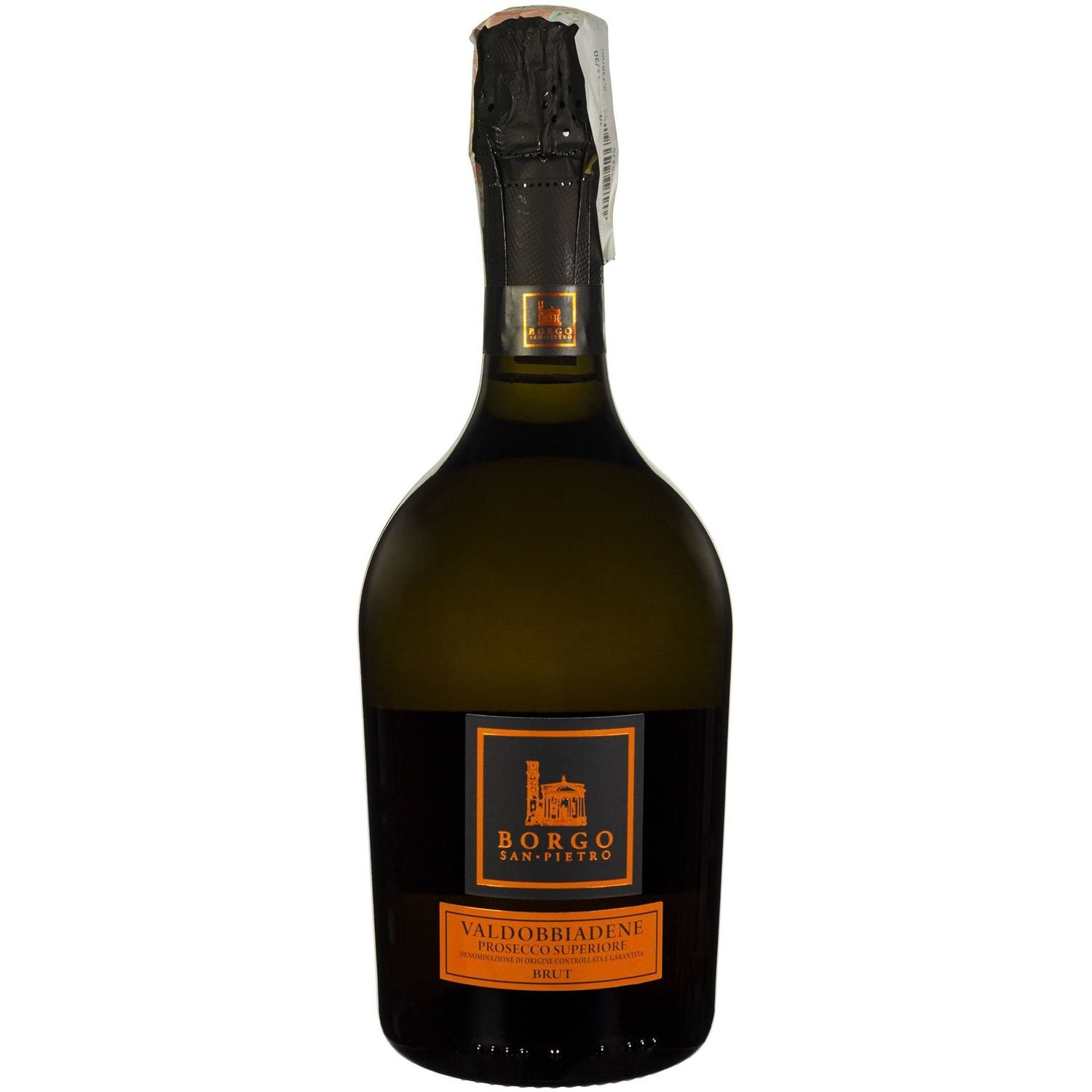 Вино ігристе Borgo San-Pietro Valdobbiadene Prosecco Superiore Brut, біле, брют, 0,75 л - фото 1