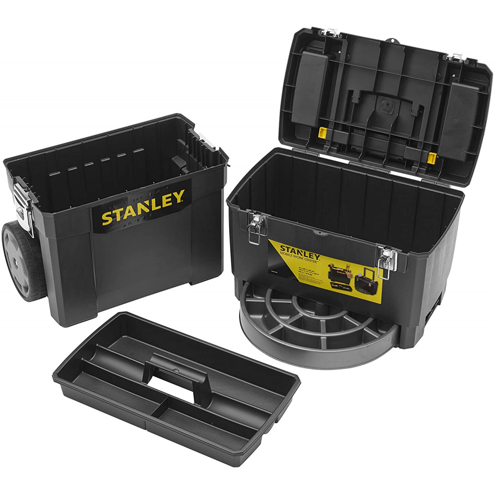 Ящик для инструментов большого объема Stanley Mobile WorkCenter 2 в 1 модульный c колесами (1-93-968) - фото 2