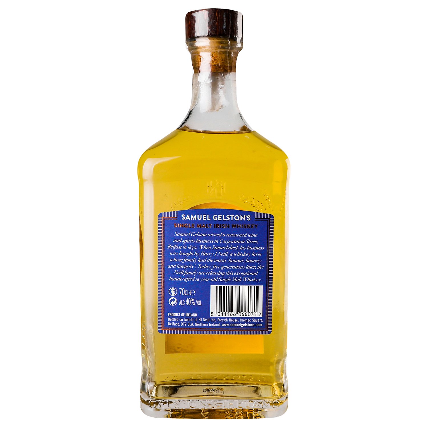 Віскі Samuel Gelston's 12 yo Irish Whiskey 40% 0.7 л - фото 2