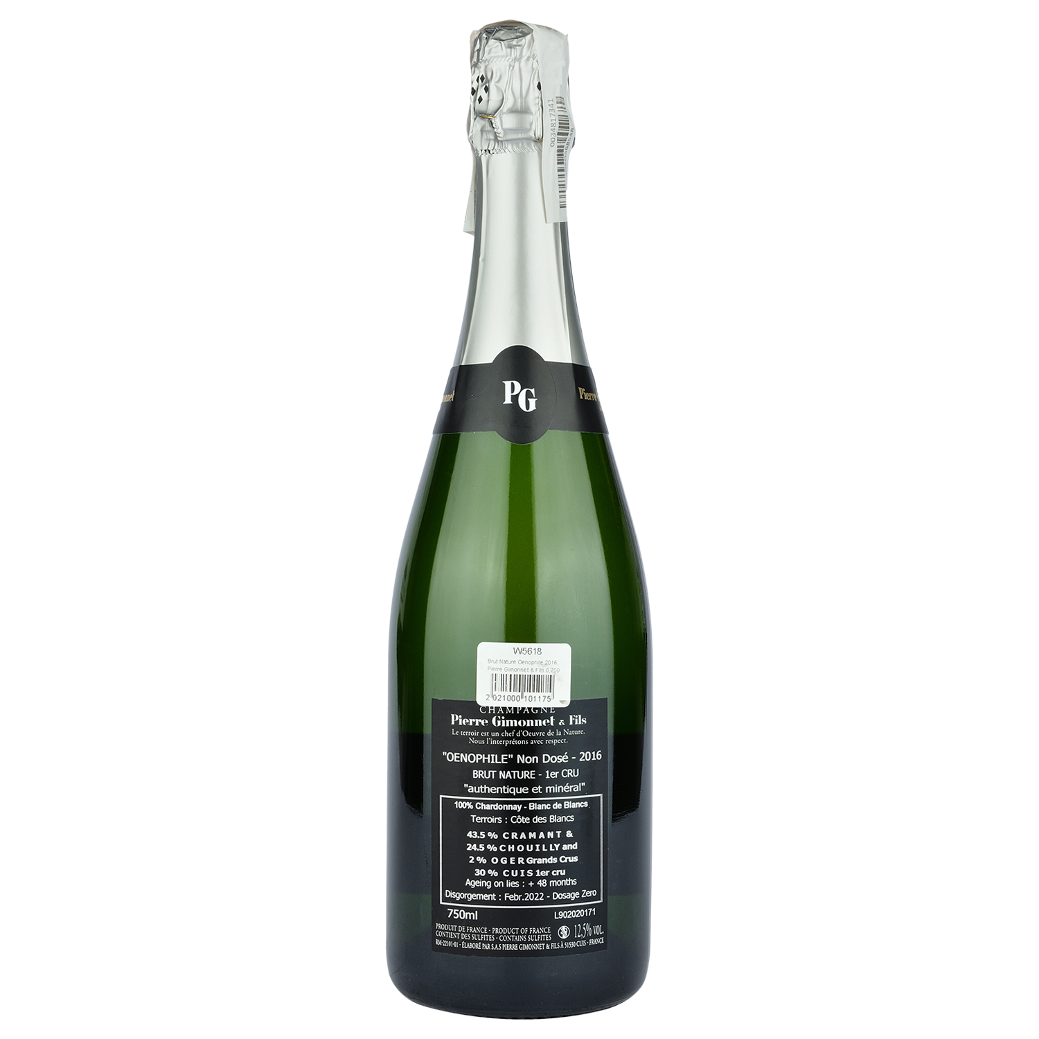 Шампанское Pierre Gimonnet&Fils Brut Nature Oenophile 2016, белое, нон-дозаж, 0,75 л (W5618) - фото 2
