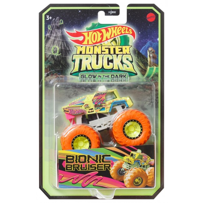 Базова машинка-позашляховик Hot Wheels Monster Trucks Power Сяючі в темряві 1:64 в асортименті (HCB50) - фото 10