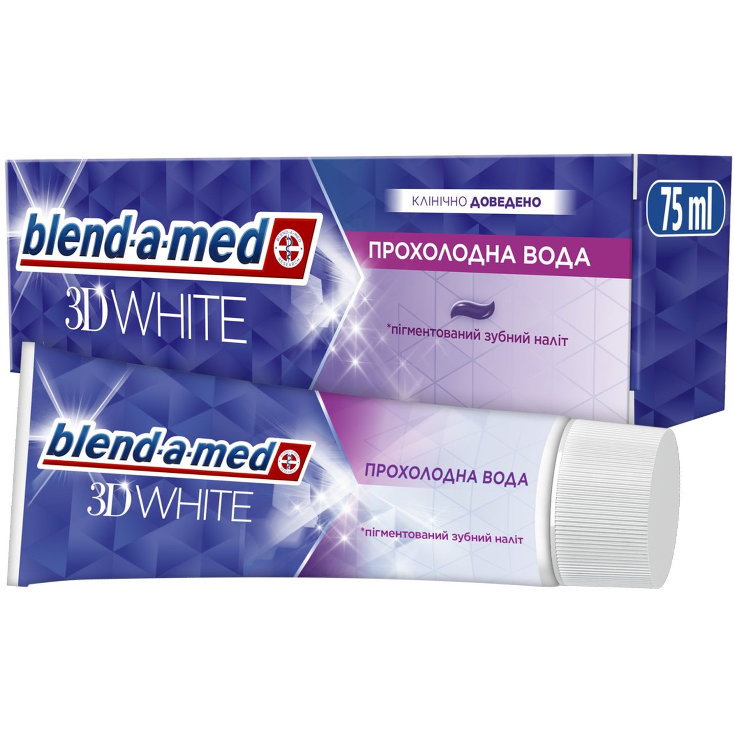 Зубная паста Blend-a-med 3D White Прохладная вода 75 мл - фото 1