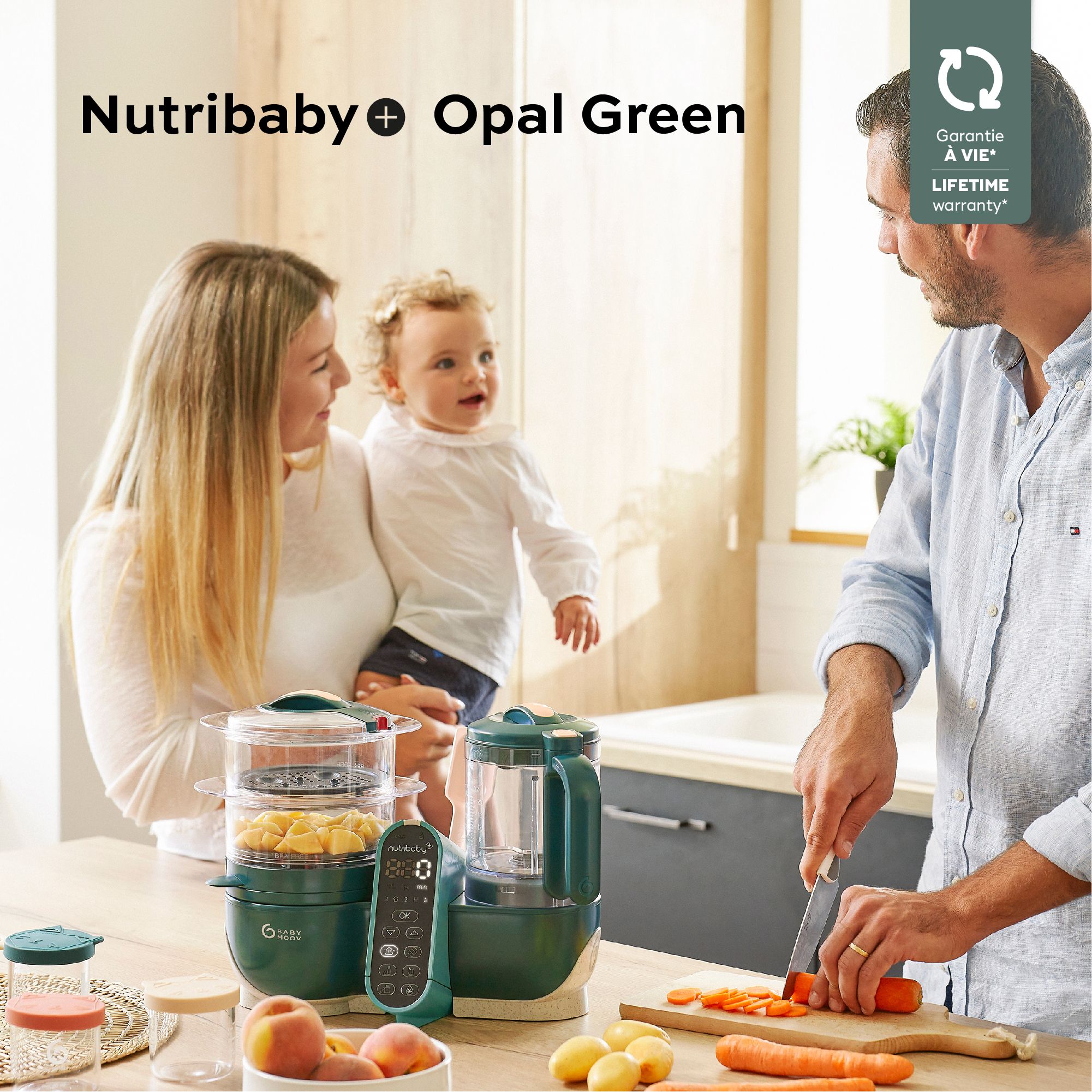 Пароварка-блендер Babymoov Nutribaby+ Opal green (A001136) - фото 7