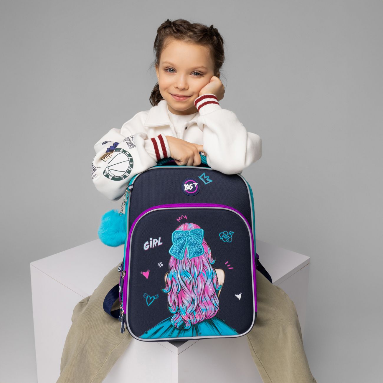 Рюкзак Yes S-78 Collection Cool Girl з пеналом та сумкою (559771) - фото 12
