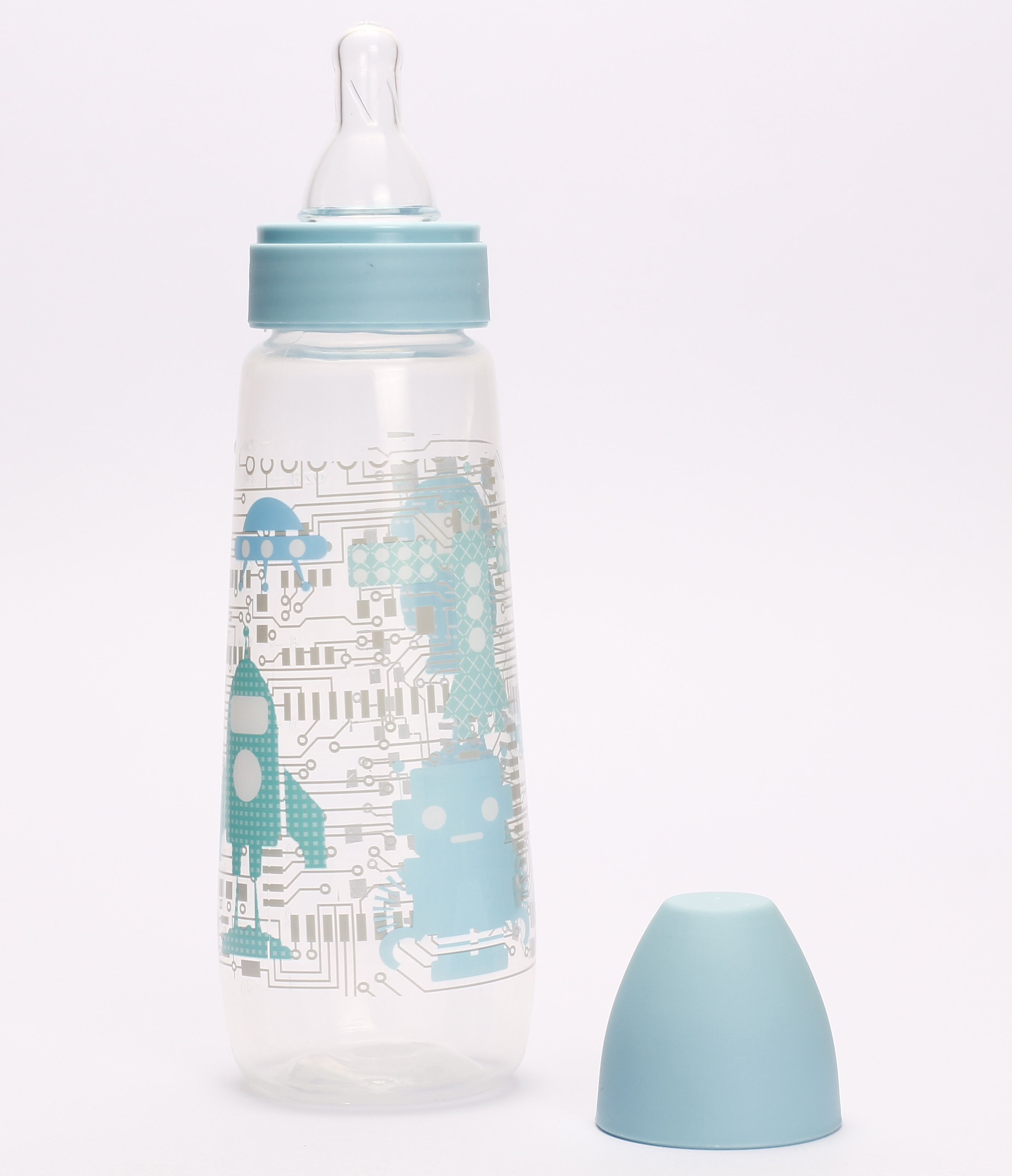 Пляшечка для годування Lindo, з силіконовою соскою, 3+ міс., 250 мл, блакитний (Pk 054 бла) - фото 2
