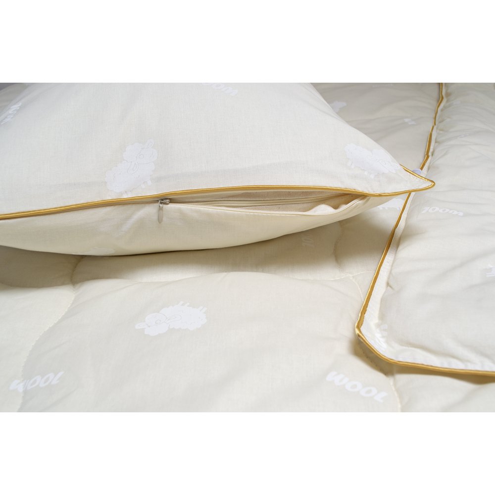 Набор Karaca Home Wool, 215х155 см, 2 предмета, белый (svt-2000022279369) - фото 2