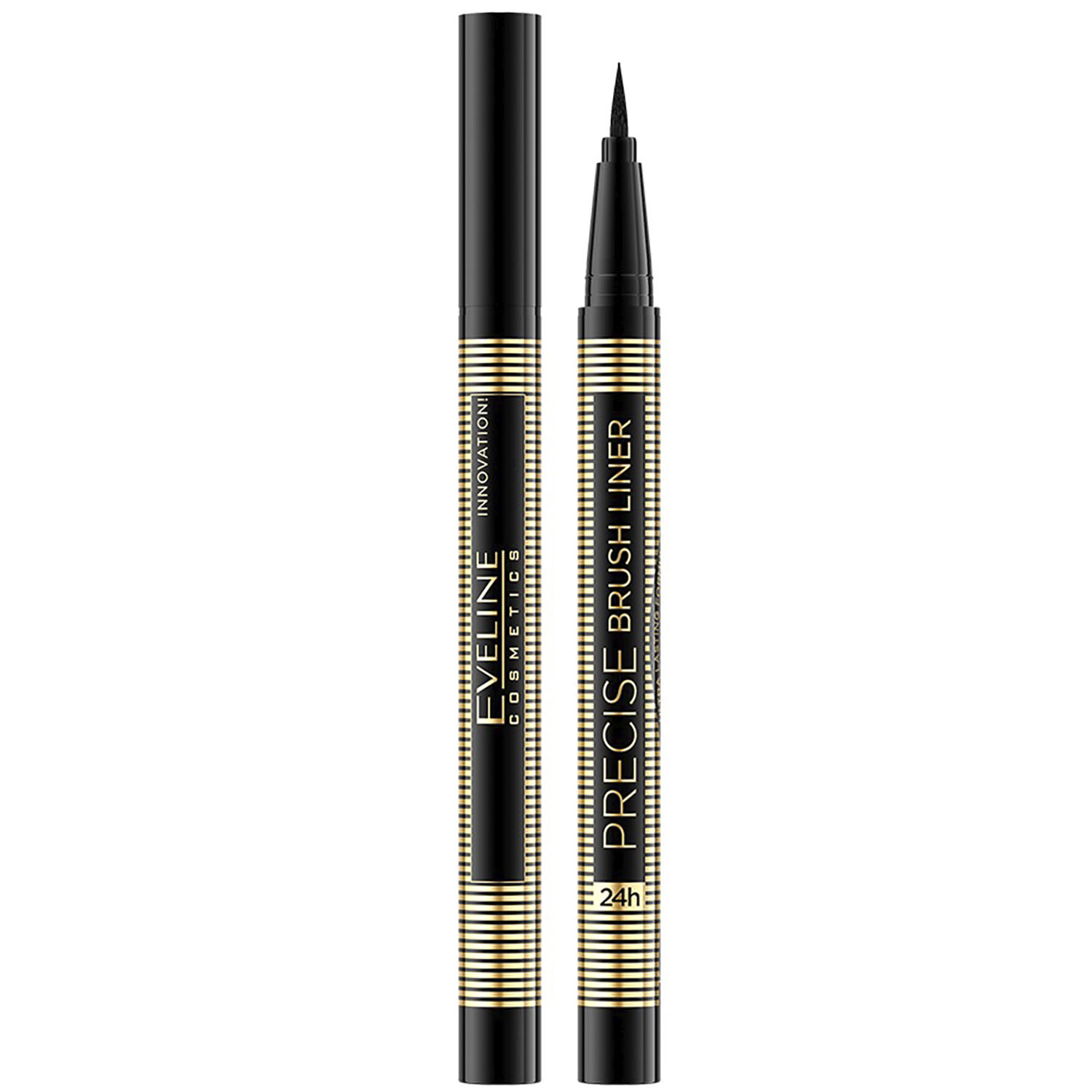 Подводка для глаз Eveline Precise Brush Liner ультрастойкая черная 4 мл (LMKKEYEPREC) - фото 1