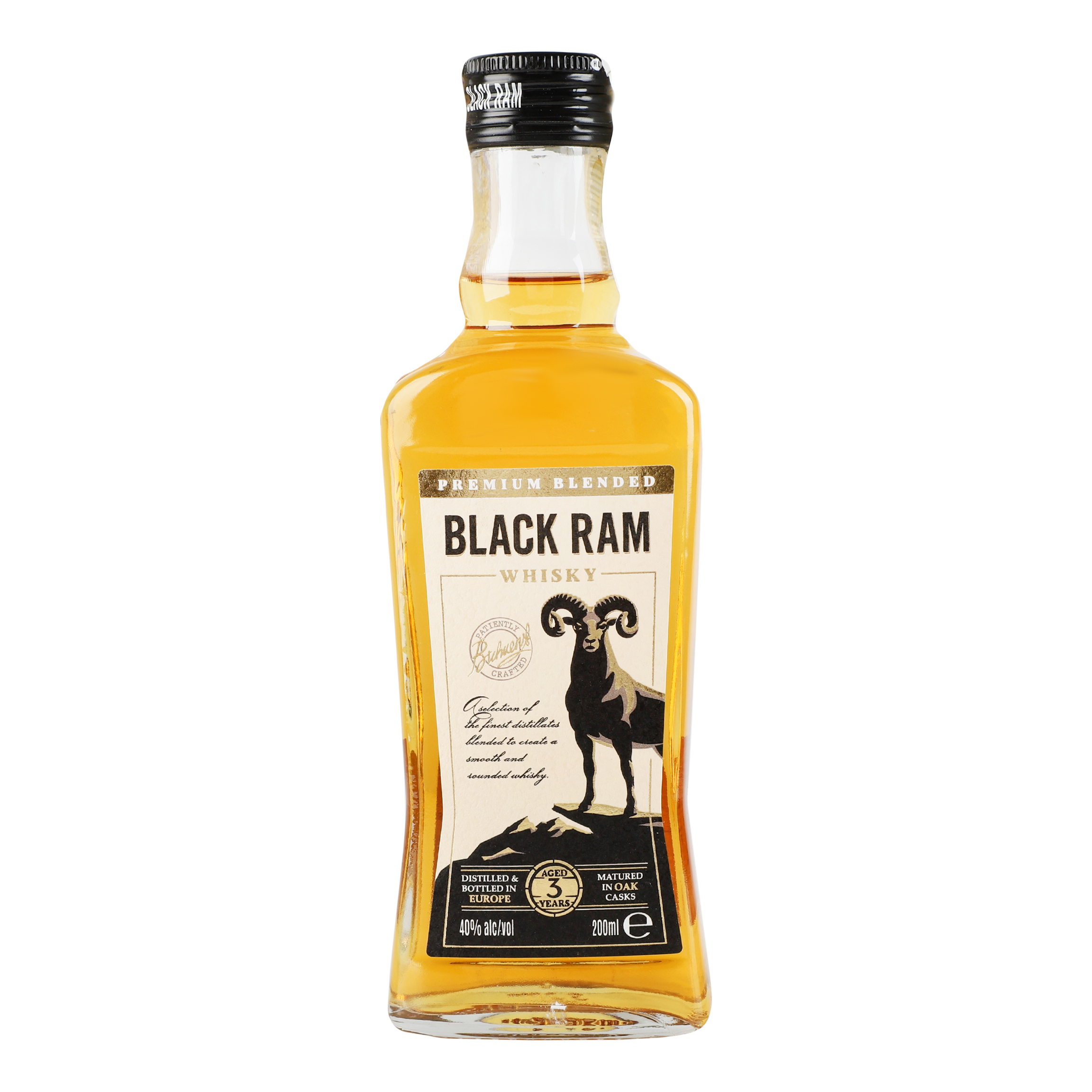 Віскі Black Ram 3 yo Premium Blended Whisky 40% 0.2 л - фото 2