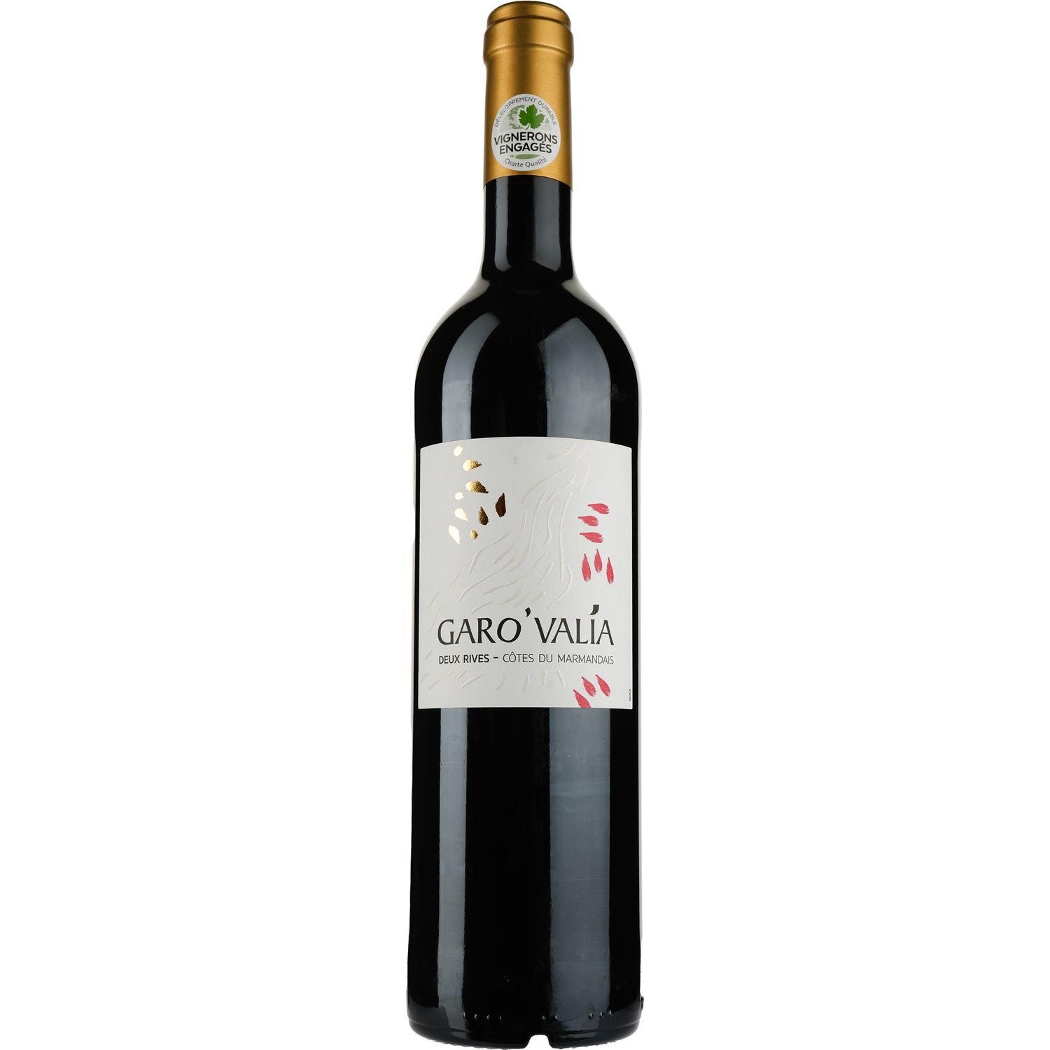 Вино Garo'Valia Deux Rives AOP Cotes du Marmandais 2019, красное, сухое, 0,75 л - фото 1