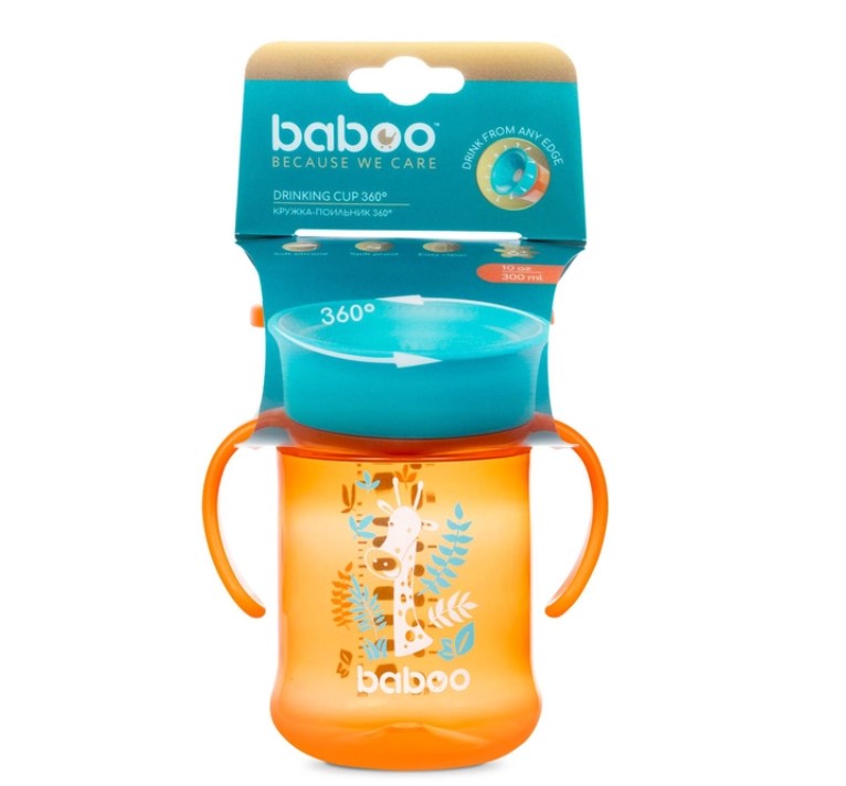 Чашка-непроливайка Baboo Safari 360°, 6+ міс., 300 мл, помаранчева (8-134) - фото 4