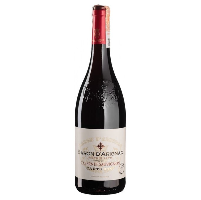 Вино Baron d'Arignac Cabernet Sauvignon, 12%, 0,75 л - фото 1