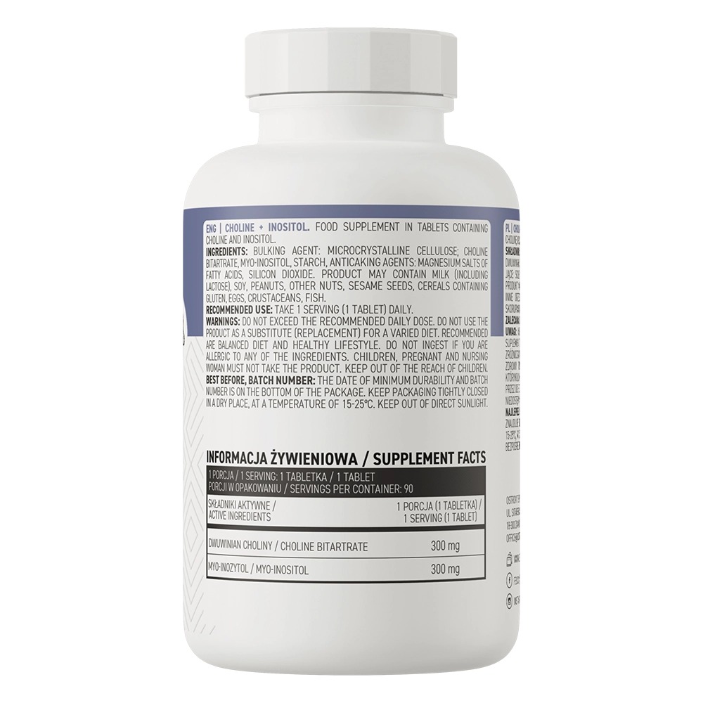 Вітамін OstroVit Choline + Inositol 90 таблеток - фото 2
