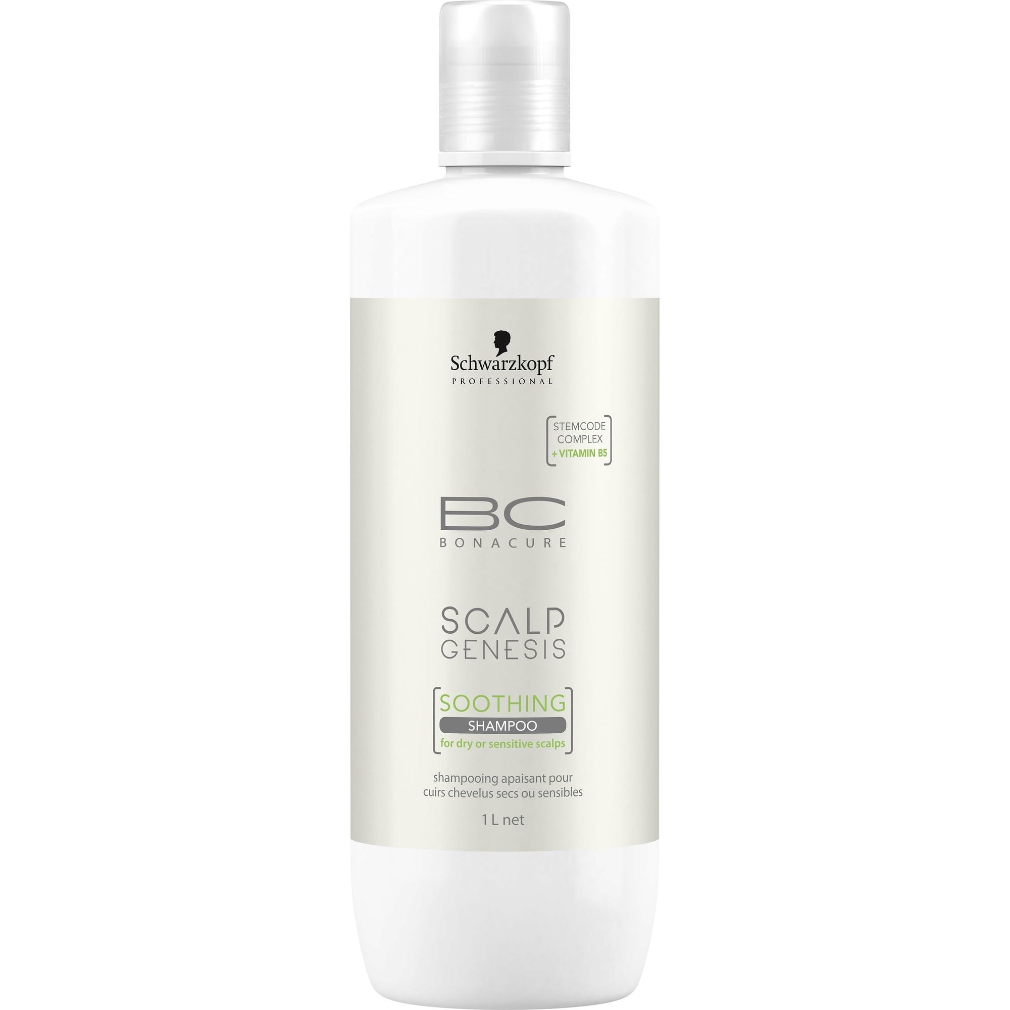 Успокаивающий шампунь Schwarzkopf Professional BC Bonacure Scalp Genesis Soothing Shampoo для сухой и чувствительной кожи головы 1 л - фото 1