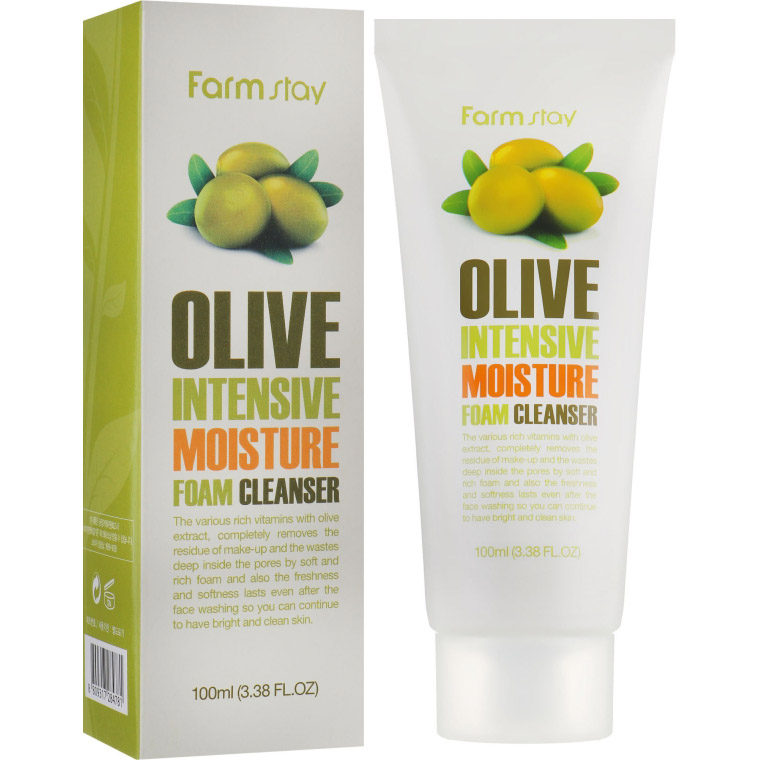 Пінка для вмивання FarmStay Olive Intensive Moisture Foam Cleanser, з оливою, 100 мл - фото 2