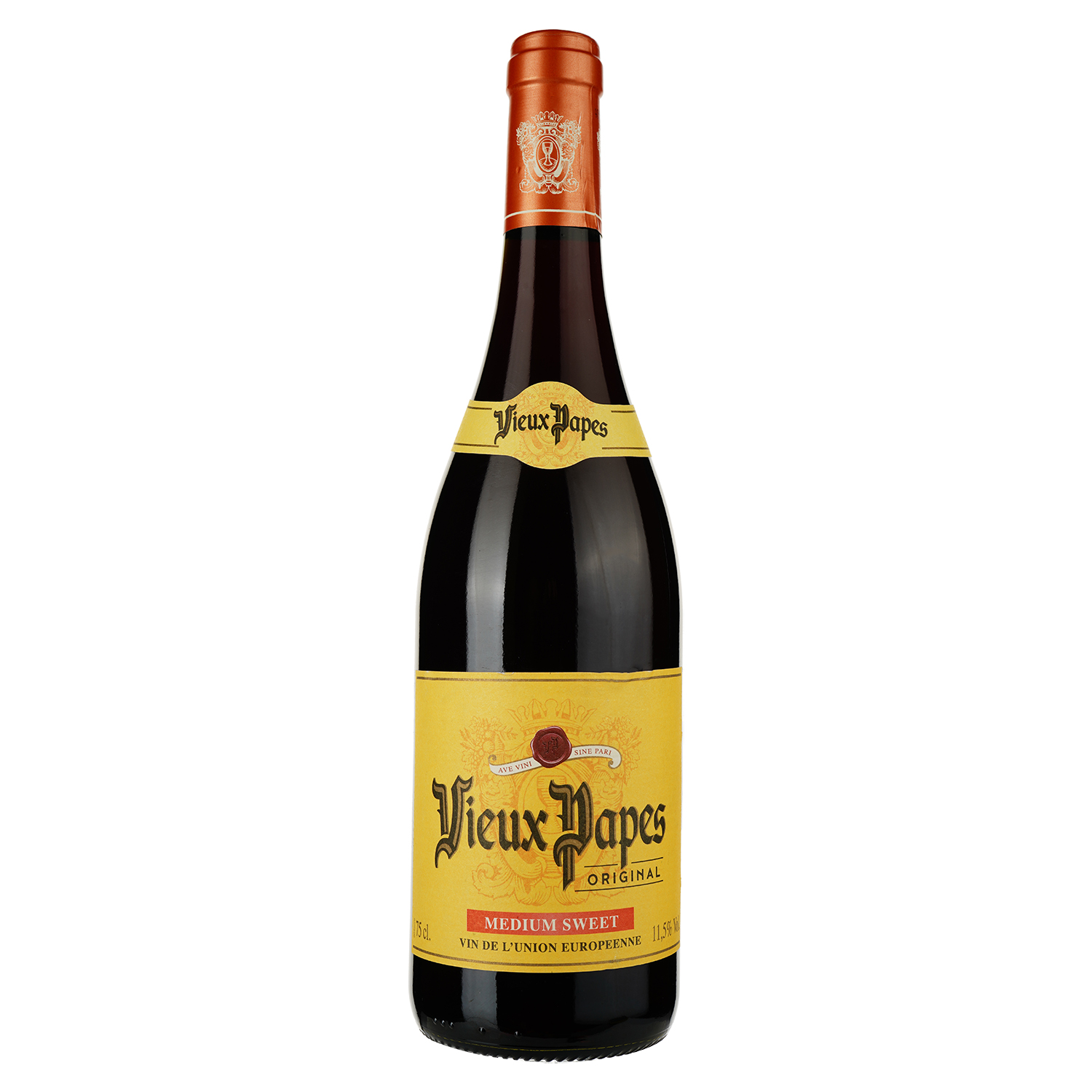 Вино Vieux Papes червоне напівсолодке 11,5% 0,75 л - фото 1