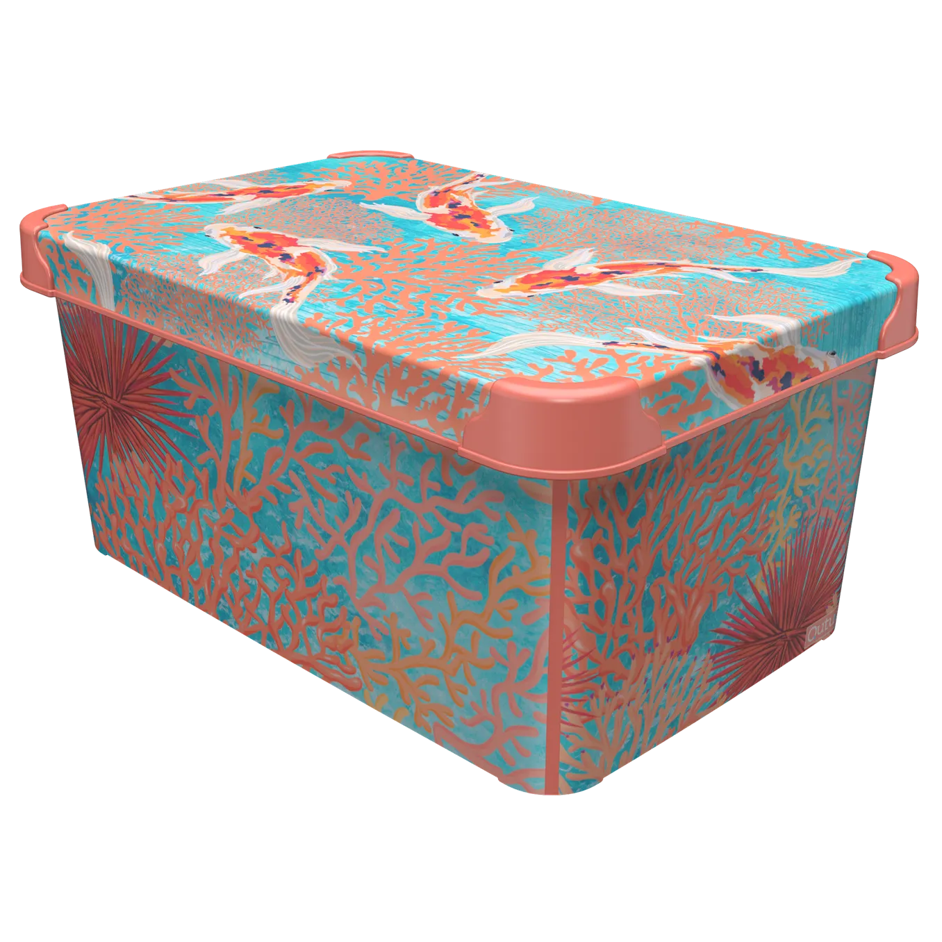 Коробка Qutu Style Box Coral, 10 л, 34,5х23х16 см, коралловый (STYLE BOX с/к CORAL 10л.) - фото 1
