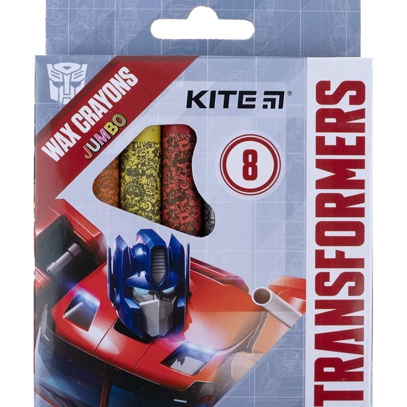 Крейда воскова Kite Transformers Jumbo 8 шт. (TF21-076) - фото 1