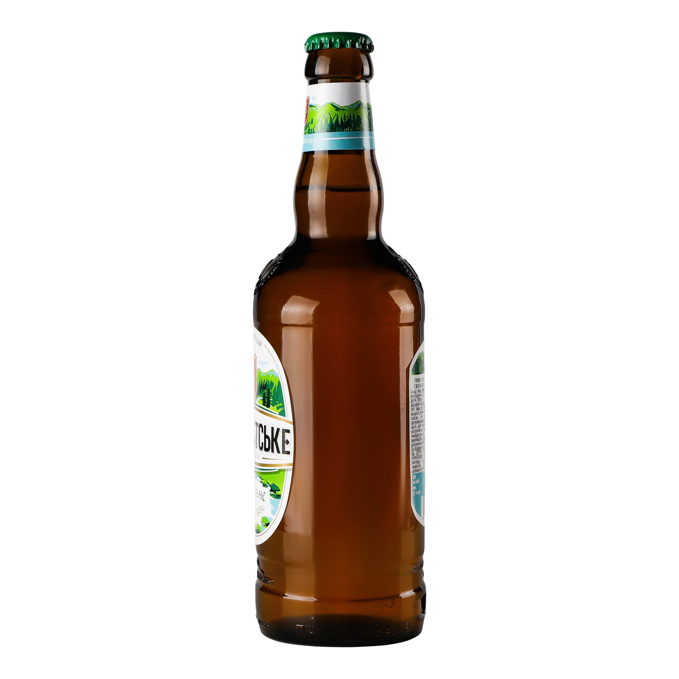 Пиво Перша приватна броварня Закарпатское, светлое, фильтрованное, 4,1%, 0,5 л (660937) - фото 3