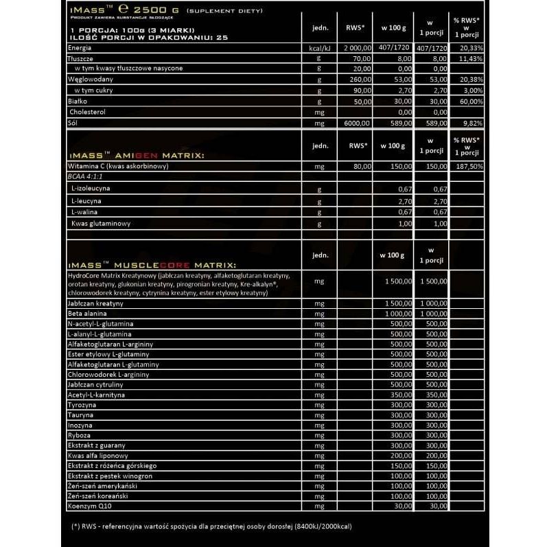 Гейнер Genius Nutrition iMass Cherry 2500 г - фото 2