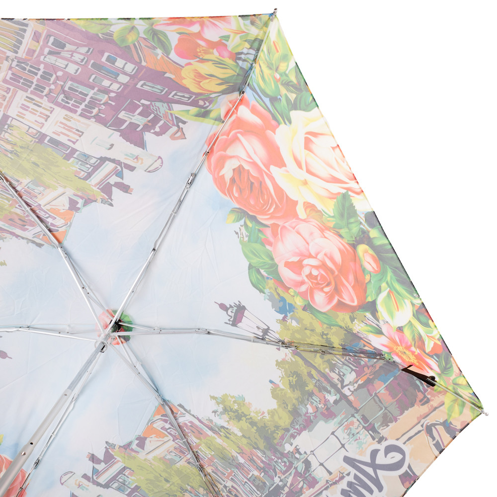 Женский складной зонтик механический Lamberti 94 см разноцветный - фото 3