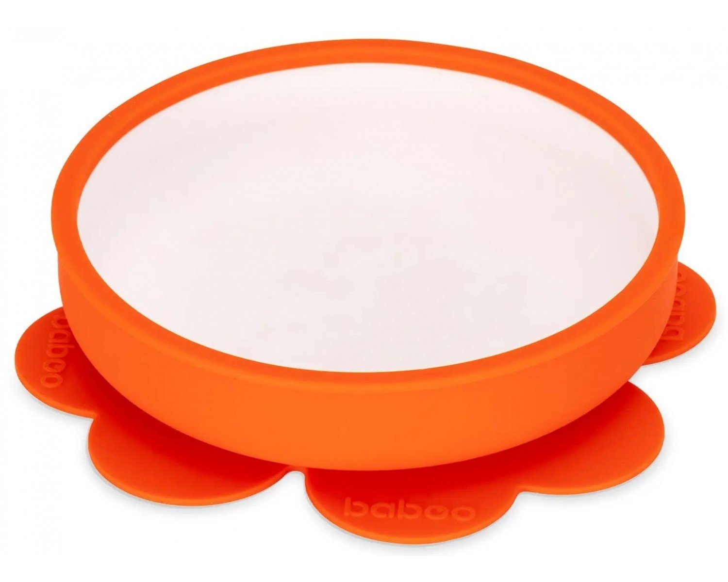Фото - Дитячий посуд Baboo Тарілочка силіконова , помаранчевий  (90428)