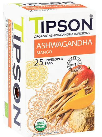 Чай трав'яний Tipson Ашваганда з манго, 30 г (828038) - фото 1