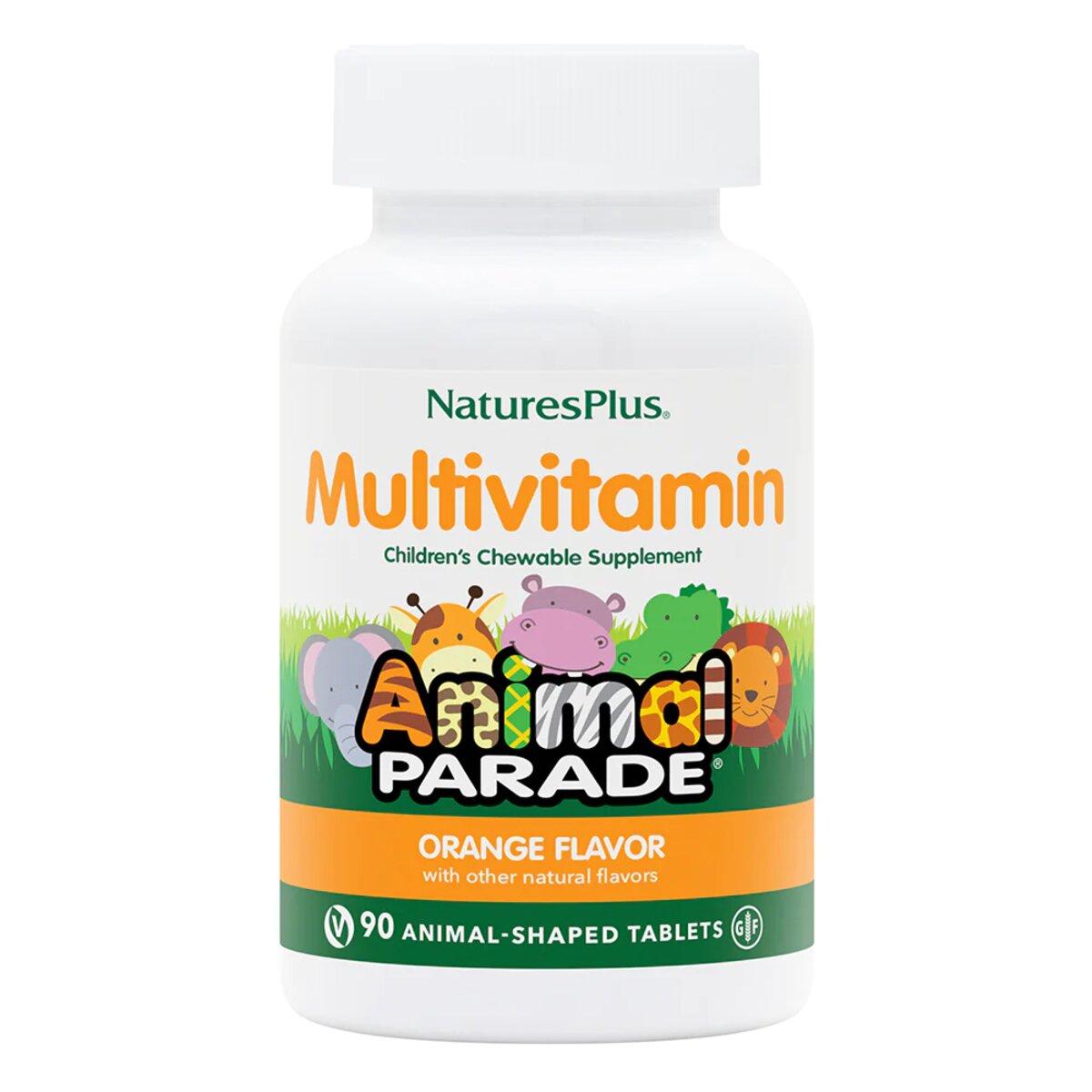 Детские мультивитамины Nature's Plus Source of Life Animal Parade со вкусом апельсина 90 жевательных таблеток - фото 1