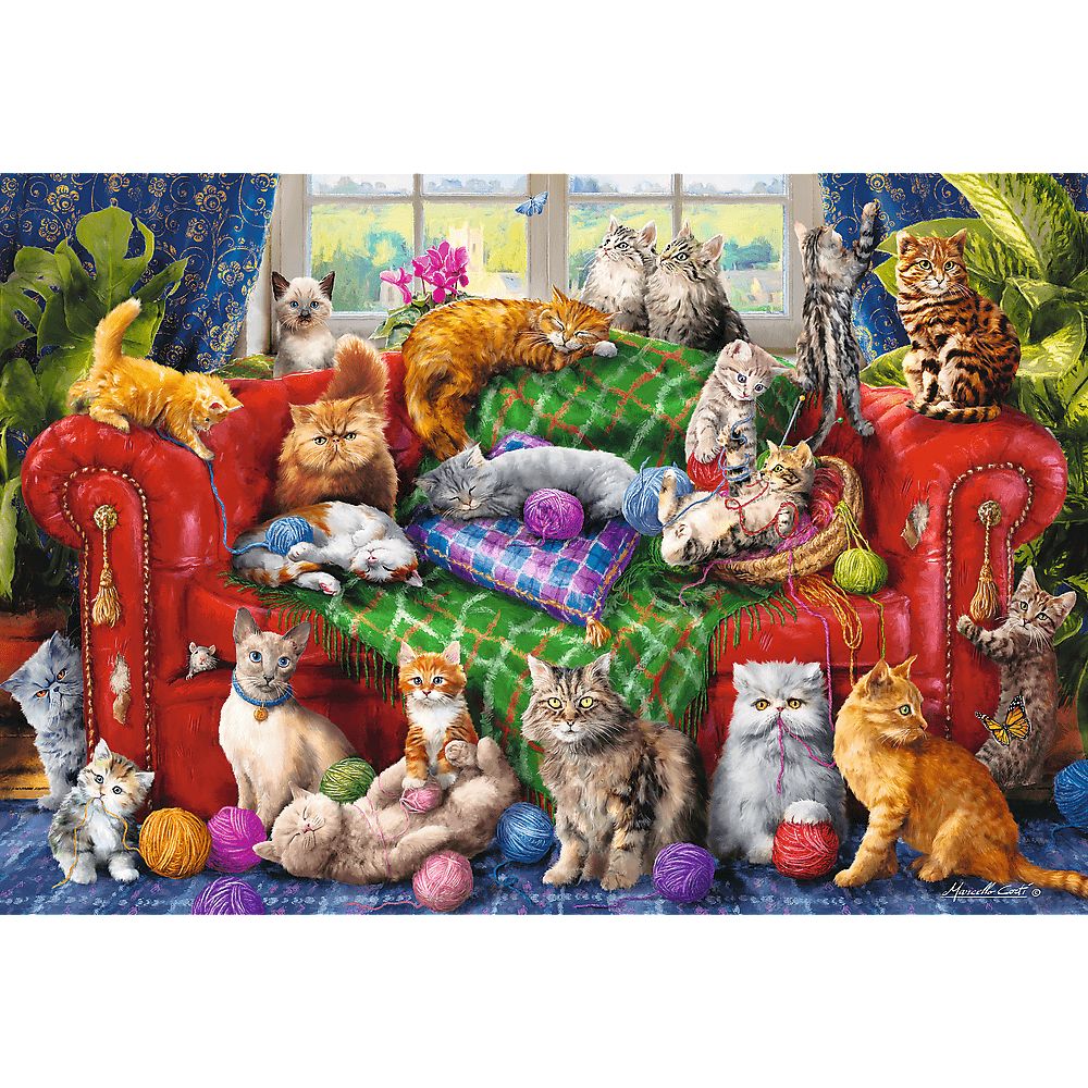 Пазлы Trefl Котята на диване 1500 элементов - фото 2