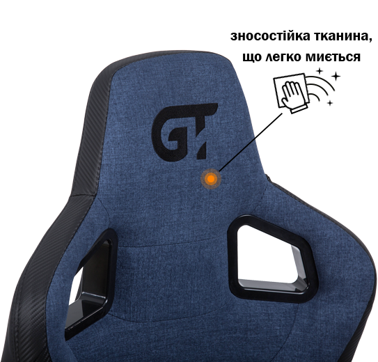 Геймерское кресло GT Racer черное с темно-синим (X-8005 Dark Blue/Black) - фото 7