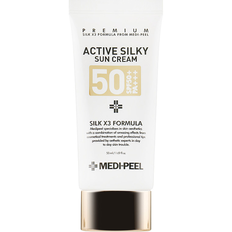 Солнцезащитный крем Medi-Peel Active Silky Sun Cream SPF50+/PA+++, 50 мл - фото 1