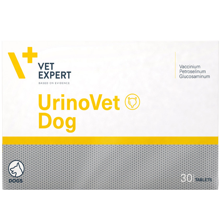 Харчова добавка Vet Expert UrinoVet Dog для підтримки функцій сечовивідних шляхів, 30 таблеток - фото 1
