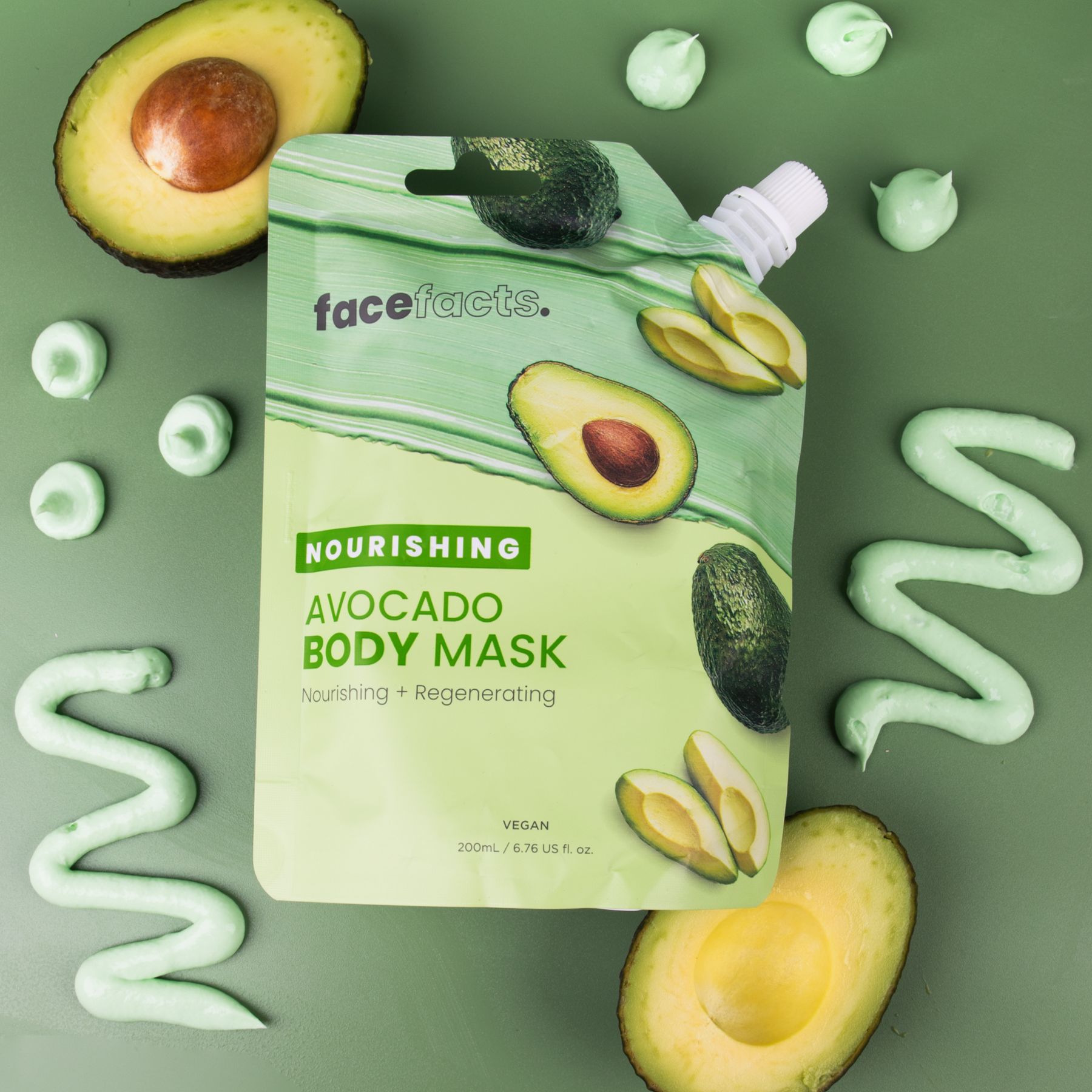 Живильна грязьова маска для тіла Face Facts Nourishing Avocado Body Mask 200 мл - фото 2