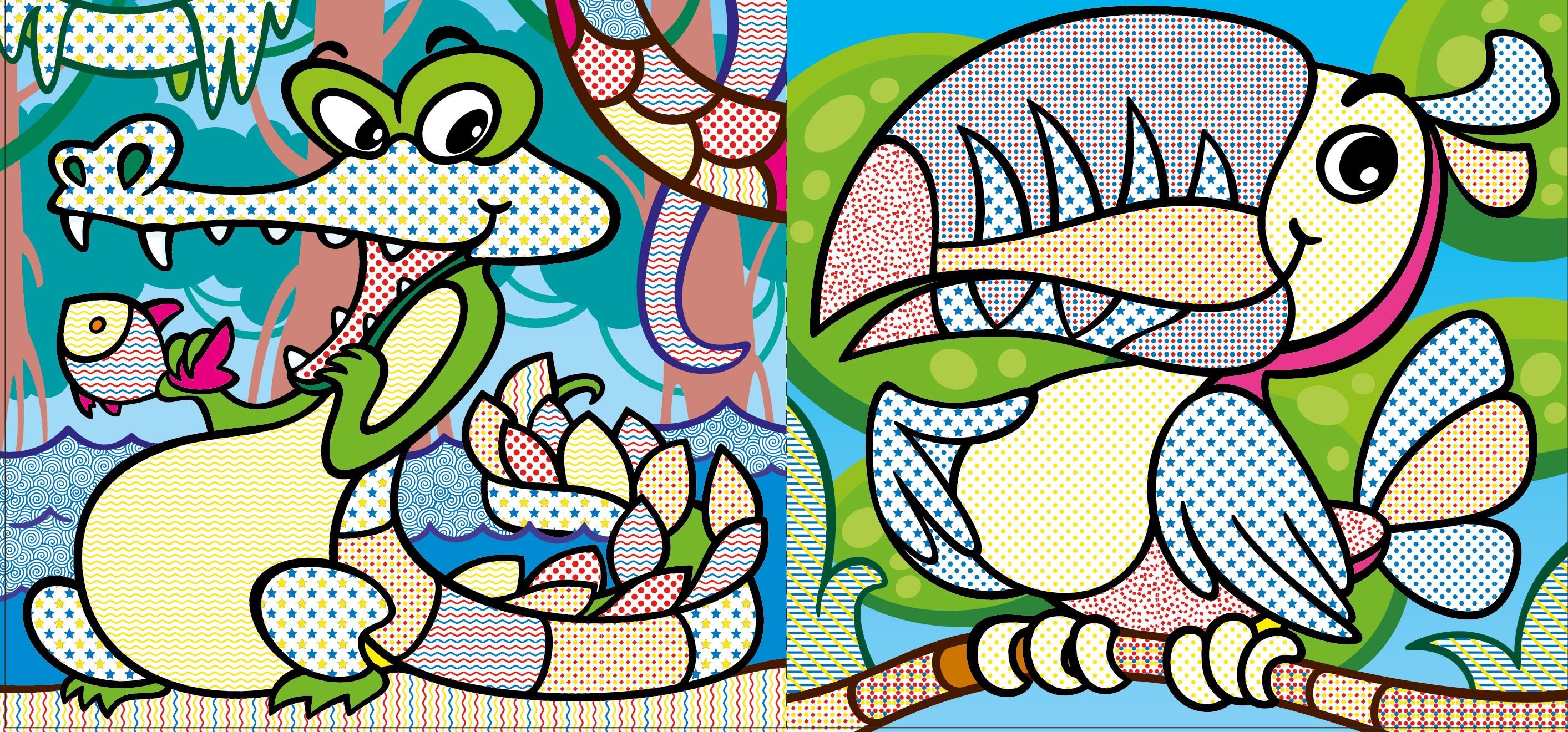 Водная раскраска Кристал Бук Джунгли, с цветным фоном, 8 страниц (F00023988) - фото 2