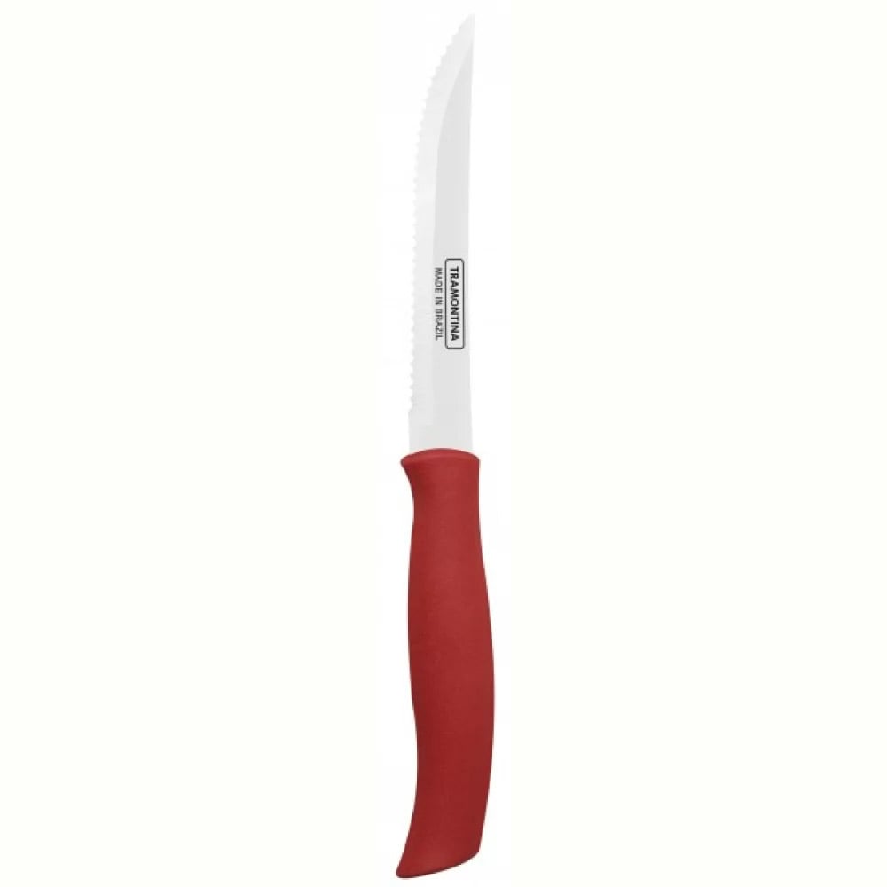 Нож для стейка Tramontina Soft Plus, красный, 12,7 см (23661/175) - фото 1