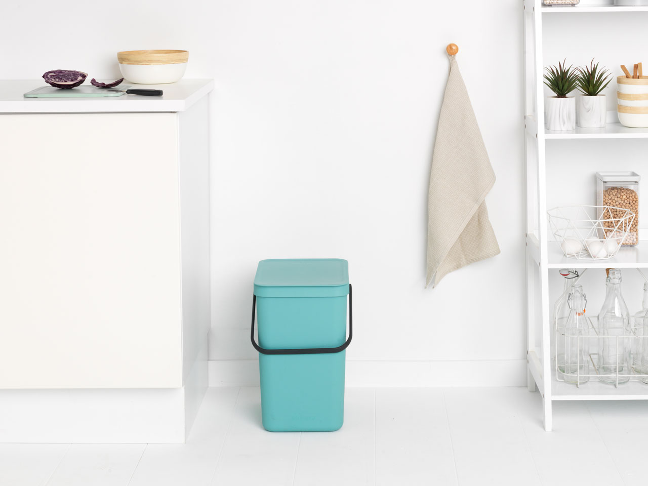 Ведро для мусора Brabantia Sort&Go, 25 л, мятный (129902) - фото 4