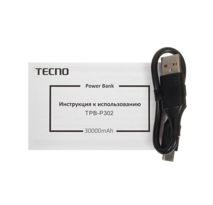 Повербанк Tecno 30000 mAh 22.5W Black - фото 5