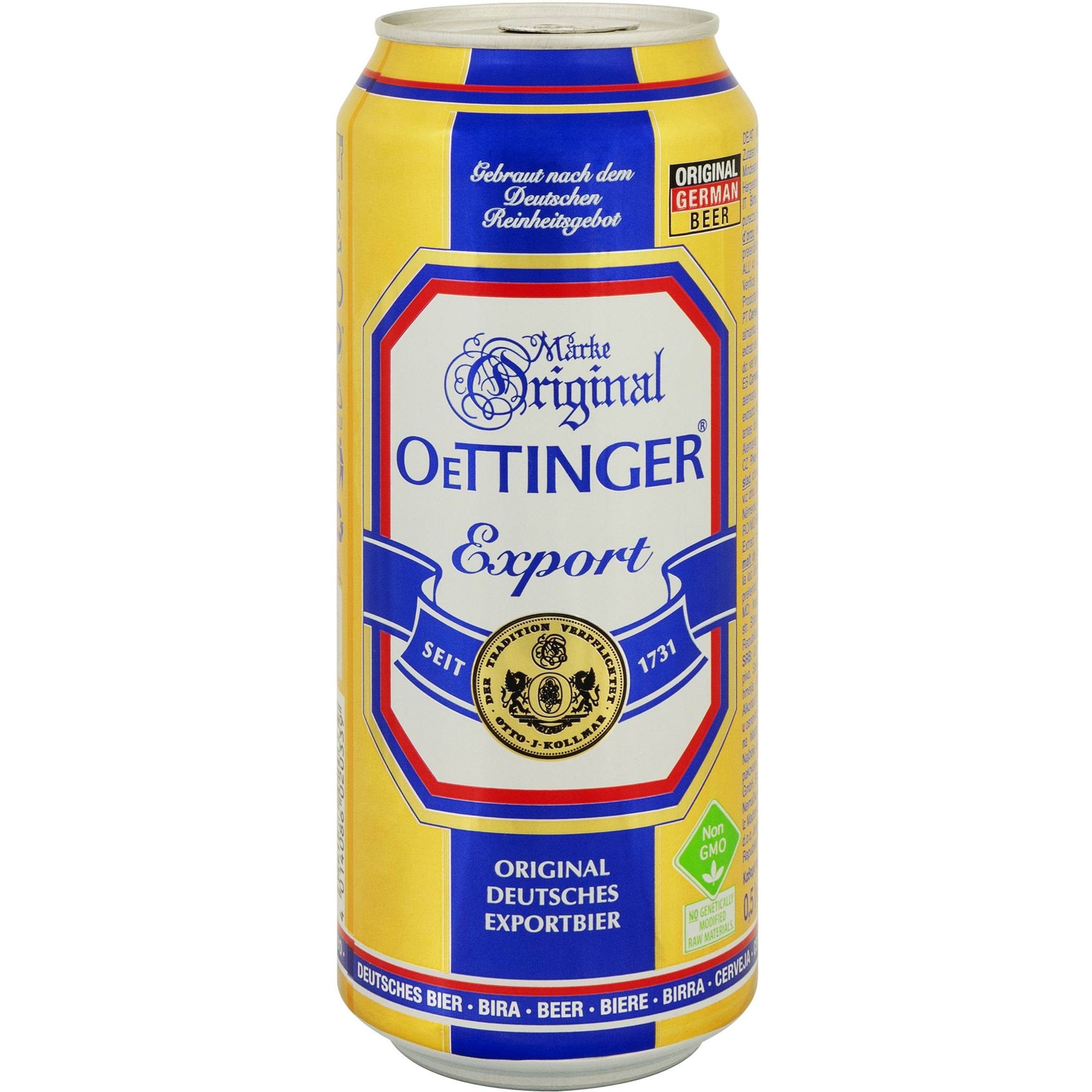 Пиво Oettinger Export светлое 5.4% ж/б 0.5 л (910700) - фото 1