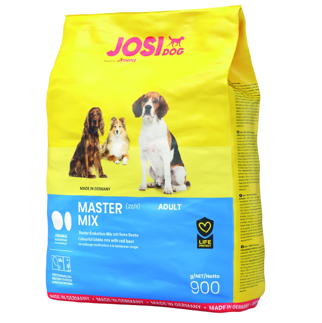 Сухий корм для собак Josera JosiDog Master Mix, з м'ясом домашньої птиці, 0,9 кг - фото 1