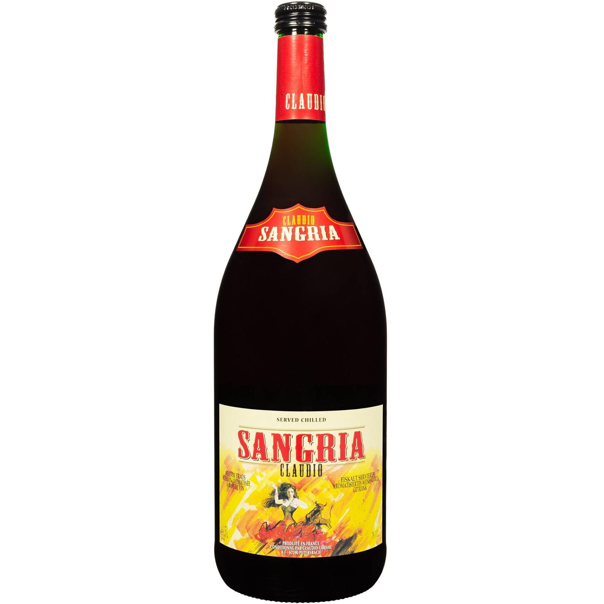 Винный напиток Claudio Sangria, красное, полусладкое, 7%, 1,5 л - фото 1