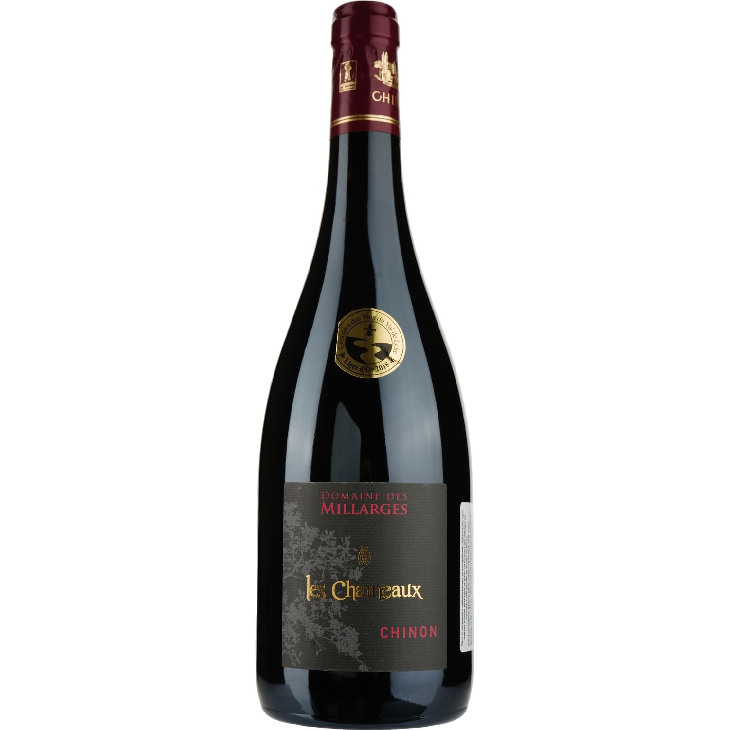 Вино Domaine des Millarges les Chaineaux AOP Chinon 2016, червоне, сухе, 0,75 л - фото 1