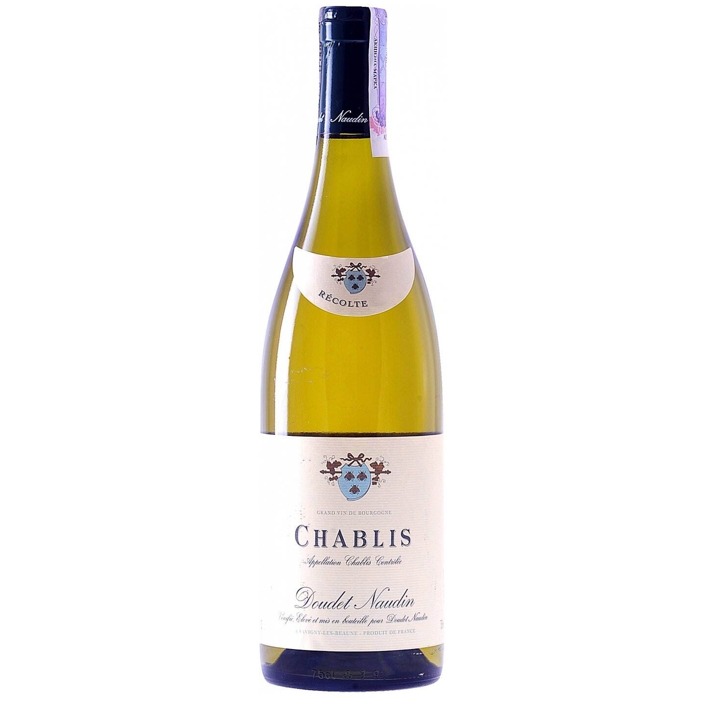 Вино Doudet Naudin Chablis, белое, сухое, 12,5%, 0,75 л (2902) - фото 1