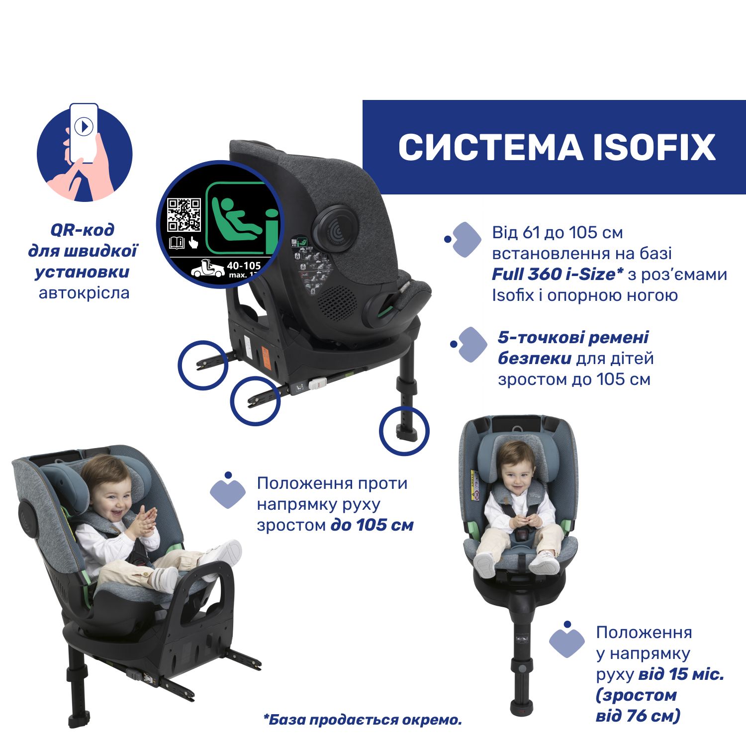 Автокрісло Chicco Bi-Seat Air i-Size без бази (87104.16) - фото 4